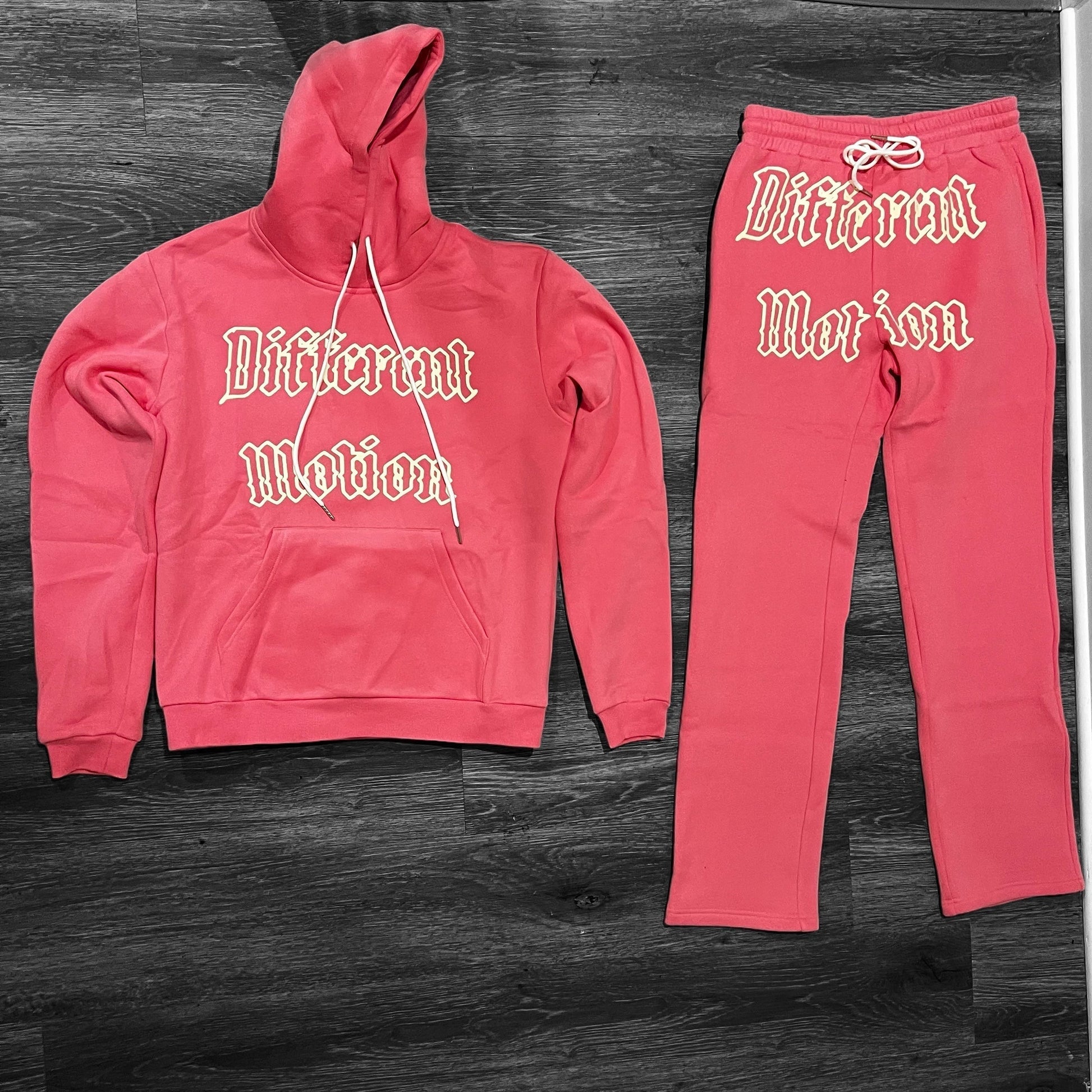 Different Motion Pink/Cream Jogging Suit Set - Premium  from Different Motion - Just $100! Shop now at Different Motion