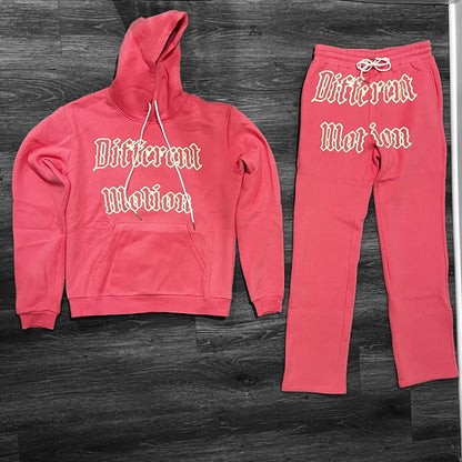 Different Motion Pink/Cream Jogging Suit Set - Premium  from Different Motion - Just $100! Shop now at Different Motion