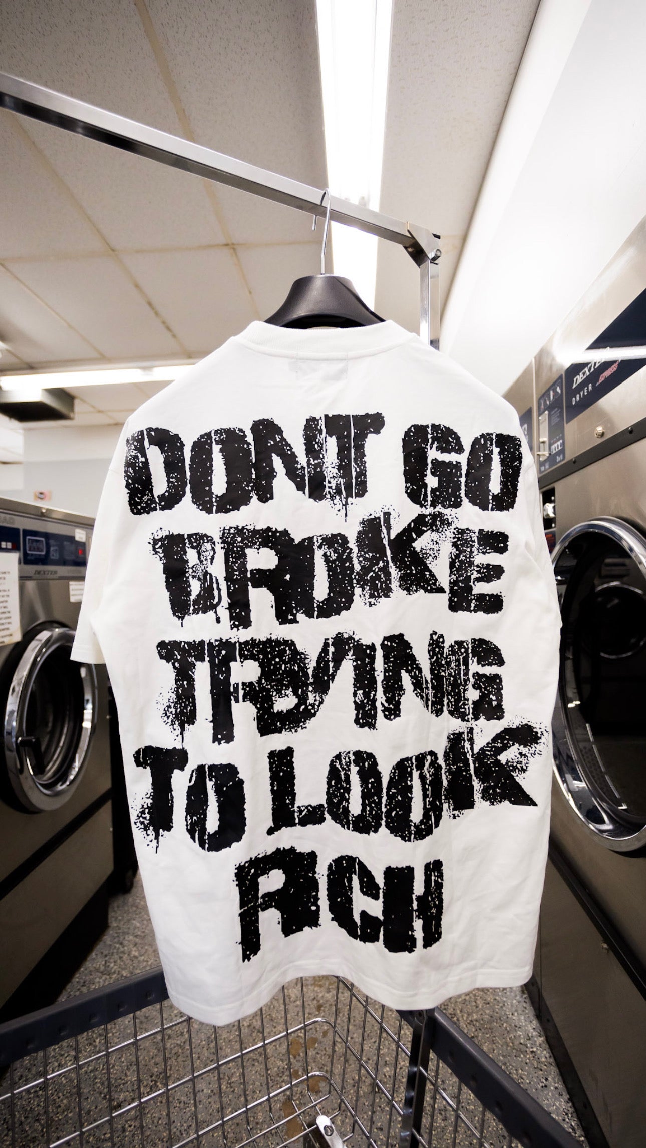 “Don’t Go Broke “ Oversized Graphic Tee - Premium  from Different Motion - Just $40! Shop now at Different Motion