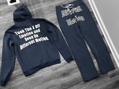 Different Motion Navy/White Jogging Suit Set - Premium  from Different Motion - Just $100! Shop now at Different Motion