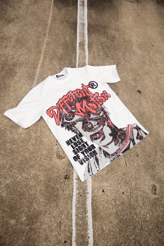 Never Lose Sight Graphic Tee Red/White - Premium  from Different Motion - Just $40! Shop now at Different Motion