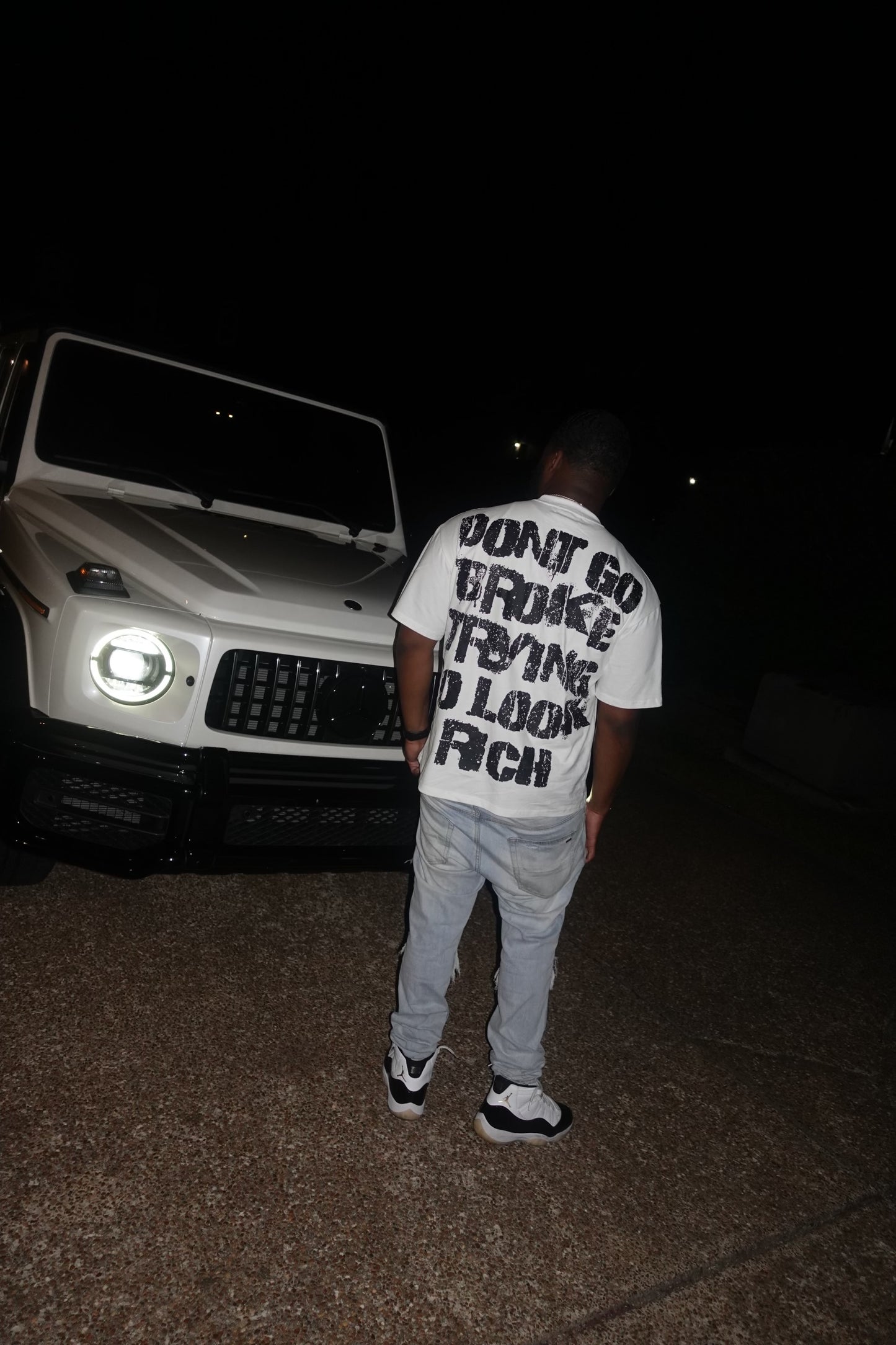 “Don’t Go Broke “ Oversized Graphic Tee - Premium  from Different Motion - Just $40! Shop now at Different Motion
