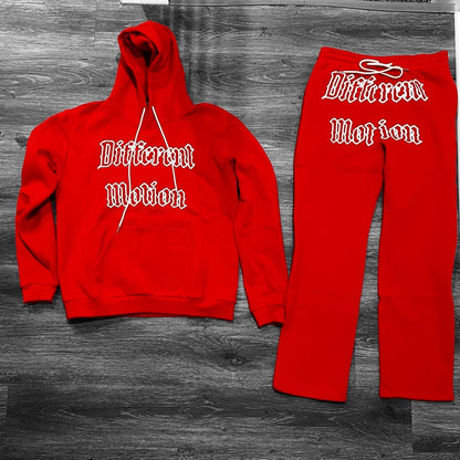 Different Motion Red/White Jogging Suit Set - Premium  from Different Motion - Just $100! Shop now at Different Motion