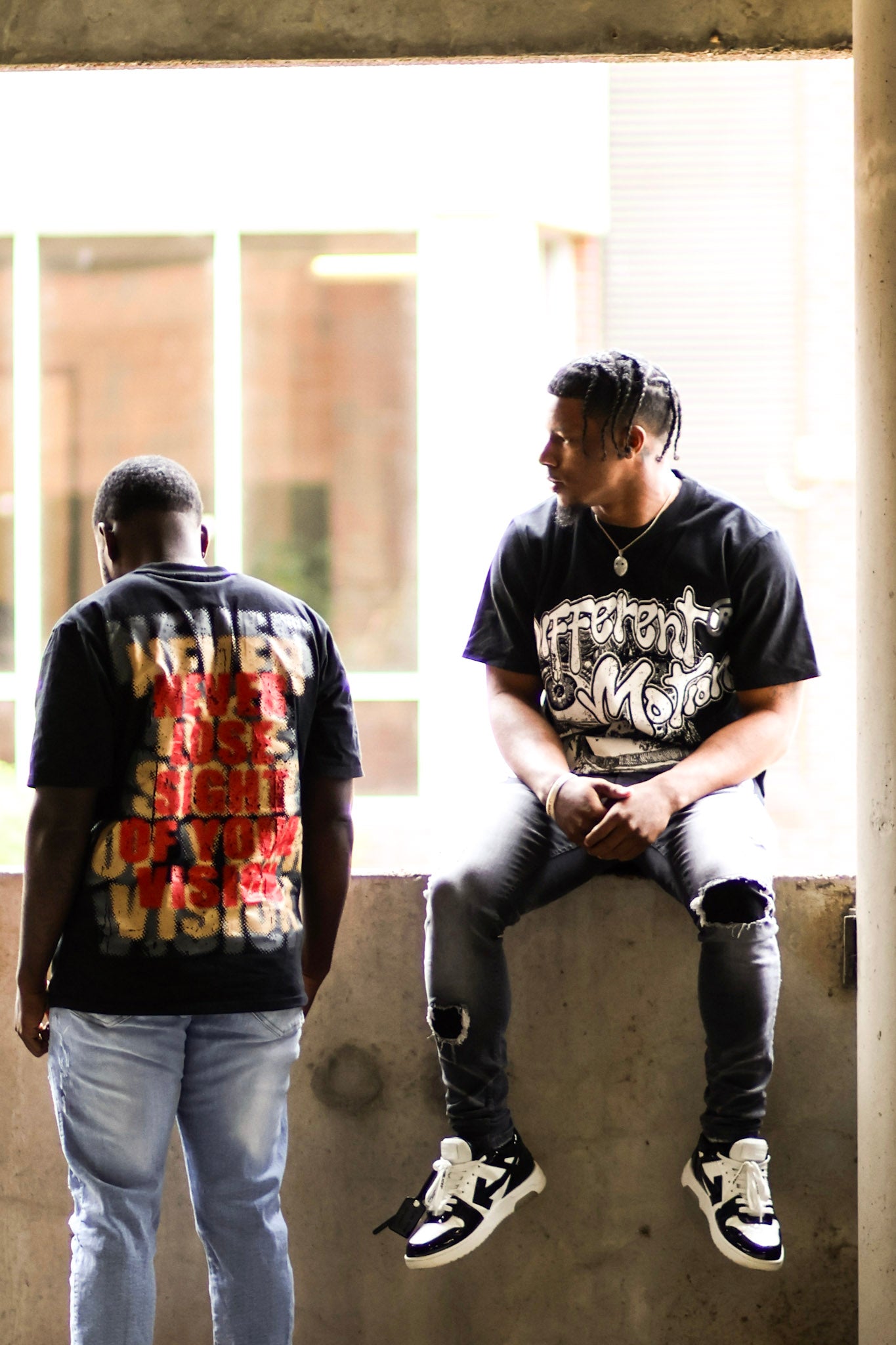 Never Lose Sight Graphic Tee Black/Red - Premium  from Different Motion - Just $40! Shop now at Different Motion