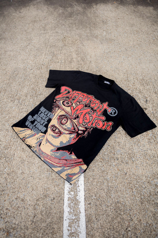 Never Lose Sight Graphic Tee Black/Red - Premium  from Different Motion - Just $40! Shop now at Different Motion