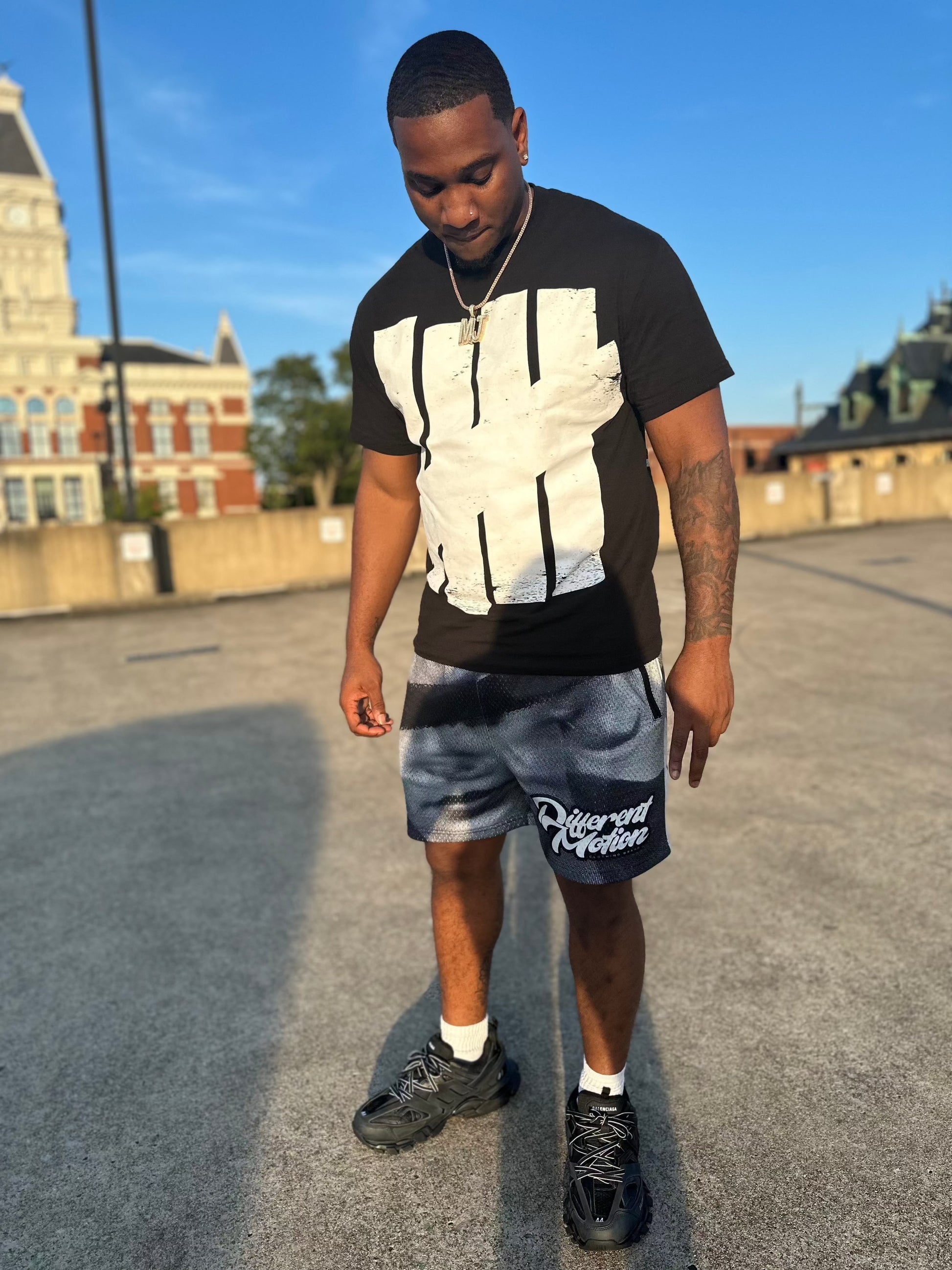 Different Motion Mesh Print Shorts - Premium  from Different Motion - Just $20! Shop now at Different Motion